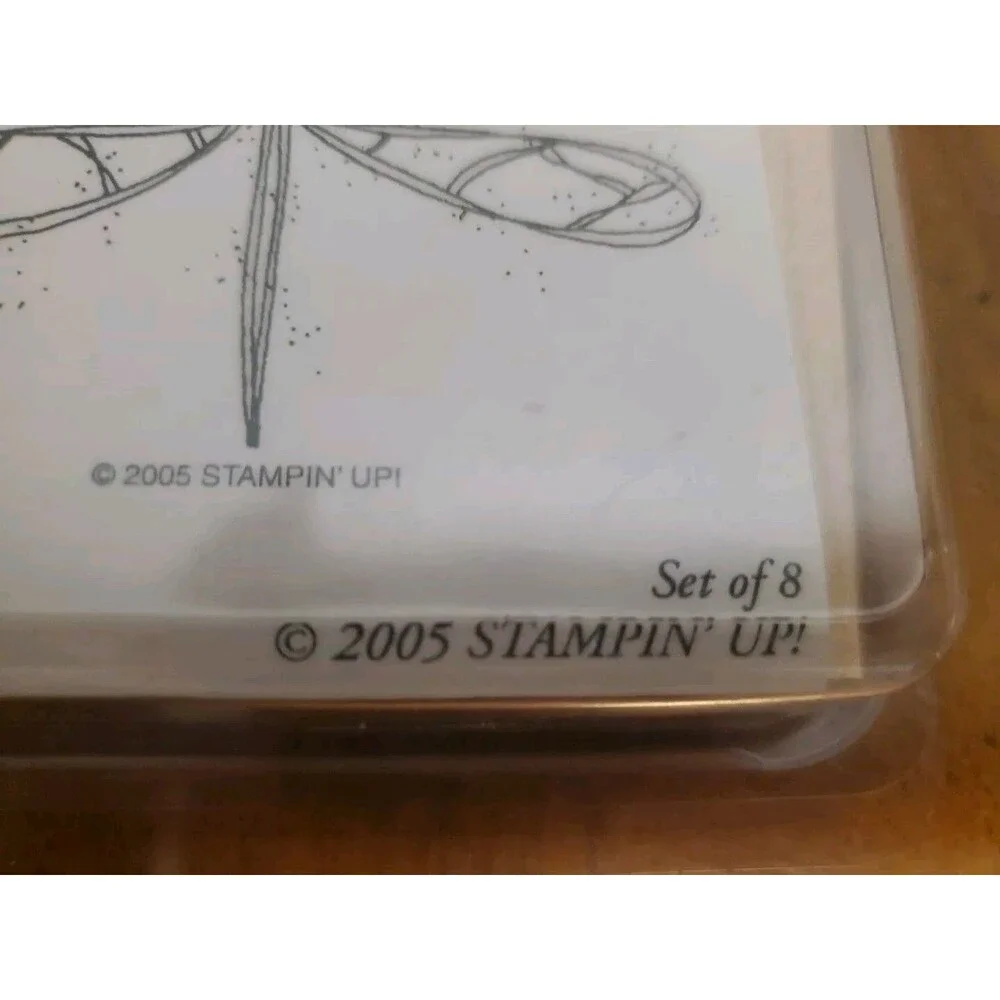 Stampin Up! WINGED THINGS (2005) - Set Of 8 Wood Rubber Stamps UNMOUNTED NIB